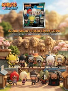 Viz Media 火影忍者官方授权盲盒钥匙扣（1个）- 3D泡沫盲盒神秘盒人偶包夹&挂件拉链钥匙圈背包配件收藏品情人节礼物 - 鸣人 佐助 勘九郎 志乃 水月 手鞠 香燐 井野 牙 绝 蛭子 - 彩色 - 查看 1