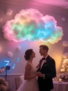 USB Cloud Lightning Lamp - Remote Voice Control LED DIY Ambient Light, Suitable For Gaming Room | Customizable Shape, Multi-Scene RGB Color Changing Decorative Light (Gaming Room/Holiday Decor/Room Decor/Advertisement Display) - White - View 4