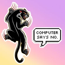 Autocollant imprimé léopard noir "Computer Says No", convient pour ordinateur portable, bouteille, camion, téléphone, , van, SUV, carrosserie de voiture, fenêtre, mur, tasse, bateau de pêche, planche à roulettes, autocollant, accessoires automobiles, fournitures de scrapbooking - vinyle - Voir 3
