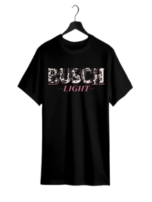 Top elegante Busch Light con logotipo de leopardo: estilo unisex, disponible en una variedad de colores de moda. - Negro - Ver 1