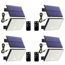 400 LED Luz de solar para exteriores, IP65 resistente al agua con control remoto y sensor de movimiento PIR, súper brillante reflector LED para jardín, patio y garaje - T-400 - Ver 12