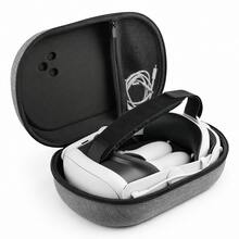 Tas Pelindung Headset VR yang Kompatibel dengan Me.Ta Quest 3 / 3S / 2, Tas Penyimpanan Perjalanan Hard Shell dengan Kantong Jala, Kotak Pelindung Tahan Guncangan untuk Aksesori Headset VR, Penyimpanan untuk Perjalanan dan di Rumah - MultiWarna - View 2
