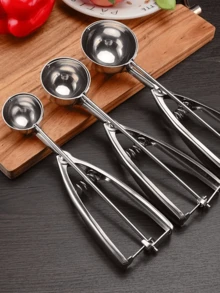 1个冰淇淋勺，饼干勺，不锈钢冰淇淋勺带触发式释放装置，大/中/小号饼干勺，用于烘焙，带饼干面团勺的烘焙饼干勺 - 彩色 - 查看 7