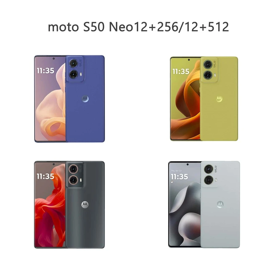 Lenovo Motorola Moto S50 Neo, Thời trang và Thanh lịch, Đa nhiệm 6 ứng dụng, Pin siêu mỏng 5000mAh bền lâu, Điện thoại thông minh 5G AI, Jimo/Qingtian/Lantian/Chaqing, 12GB+256GB/12GB+512GB, USB Type-C - Nhiều màu - Xem 1