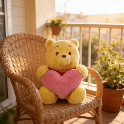 小熊维尼毛绒玩偶抱枕，柔软卡通毛绒家居装饰，可爱礼物，30厘米/11.81英寸