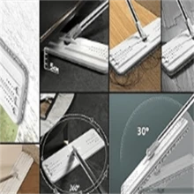 Mop And Bucket With Set, Hands Free Flat Floor Mop And Bucket, 60" Mop With 6 Reusable Microfiber Pads, Wet And Dry Use, Floor Cleaning System - A - Xem 3