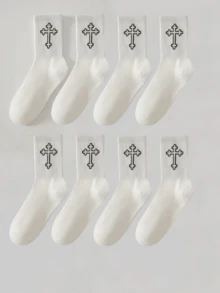 1/2/4/5/8/10/20 đôi [Phụ kiện thể thao thiết yếu] Tất thể thao nam cao đến bắp chân | Thoáng khí & thấm hút mồ hôi | Độ đàn hồi cao | Thiết kế sọc nhiều màu | Thoải mái không thể thiếu | Ưu đãi có thời hạn, Phù hợp với trang phục hàng ngày, Mùa thu - Nhiều màu - Xem 8