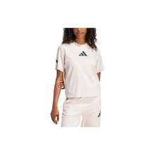 Adidas True Healing 系列運動服飾 Black Label 制服 純棉運動休閒落肩短袖女款T恤 - 卡其色 - 查看 6