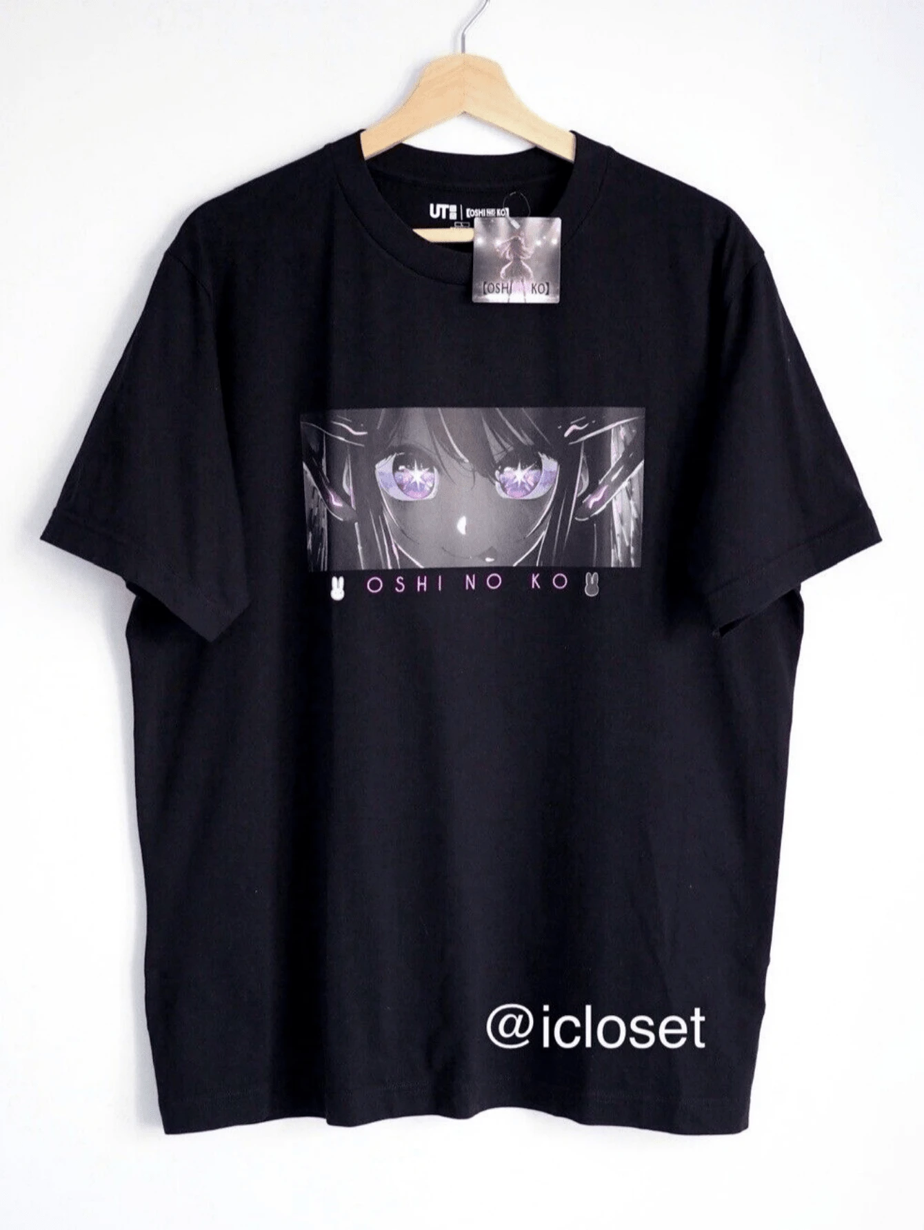 Oshi No Ko Ai Hoshino Uniqlo Graphic Short Sve Anime T Shirt Size XL - 黑色33 - 查看 1