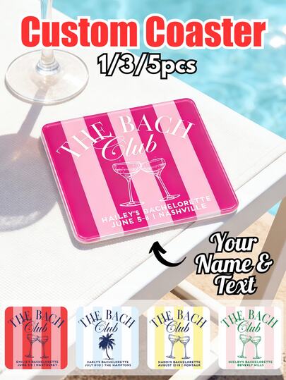 1/3/5Pcs Personalized Fun Pattern Acrylic Coaster, Custom Name, Customize Super Lovely Exclusive Coaster, Protect Every Cup Of Warmth, Cute And Practical, Back To School, School Supplies,Personalized Fun Campus Style Coaster, Cute And Interesting Coaster, Quietly "Mat" The Pressure, Cute Acrylic Coaster, Cup Accessories, Desktop Decoration, Teacher's Day Gift, Childlike Elements On Coaster, One-Click Healing Small Irritability In Work