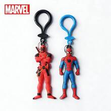 Marvel 1个漫威官方授权死侍和蜘蛛侠软PVC钥匙扣 - 背包和车钥匙的完美装饰，漫威粉丝的理想礼物 - 紅色 - 查看 1