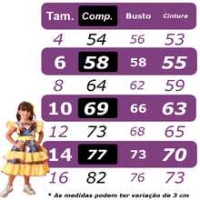Children's Junina Arraiá Dress, Blue With Colorful Flowers - Nhiều màu - Xem 4