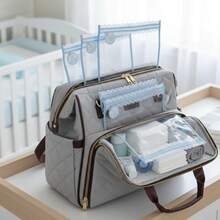Maternity Organizer Bag Kit With 5 Units And Zipper - Baby Blue - View 1