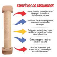 Arranhador Vertical para Gatos Sisal Natural Protege Sofás e Afia Garras - Tamanho Único - Visão 5