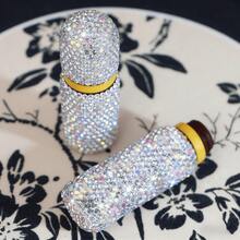 Rhinestone Sewing Needle Storage Box, Mini Portable Sewing Kit, Traveling Needle Case, Rhinestone Decor Needle Box, Household Sewing Tool Storage, Great Gift, Rotating Lid Design, Leakproof, Travel, Home Supplies, Storage Box - Diamond - View 1