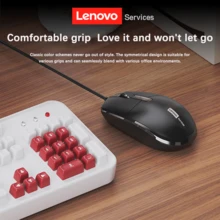 Lenovo M280 Wired Silent Mouse - Ergonomic Design, Plug And Play USB, Ambidextrous, Durable Plastic Material, Suitable For Office, Home, Business, Laptop, Fashionable Mouse Design, Smooth Surface Mouse - Black - View 7