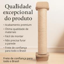 Arranhador Vertical para Gatos Sisal Natural Protege Sofás e Afia Garras - Tamanho Único - Visão 8
