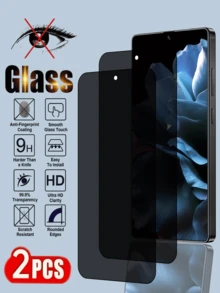 Anti-Spy Phone Screen Protector [2 Packs] Anti-Spy Tempered Glass For Huawei/Honor/ Phones, Compatible With Huawei P40 Lite, P40 Lite E, Honor 200 Lite, X60i, 9, 9 Pro, 9 Pro XL, 9 Pro Fold. 28-Degree Anti-Spy Effect, 9H Tempered Glass Technology For Explosion-Proof And Scratch-Resistant Properties, Oil-Proof, Fingerprint-Proof, And Waterproof. Spring Gift Birthday - Black - View 3