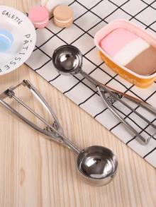 1个冰淇淋勺，饼干勺，不锈钢冰淇淋勺带触发式释放装置，大/中/小号饼干勺，用于烘焙，带饼干面团勺的烘焙饼干勺 - 彩色 - 查看 6