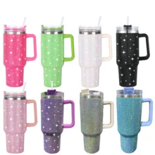 40 Oz Stainless Steel Insulated Mug With Handle And Straw Lid - Double Wall Vacuum Insulated Travel Mug, Leak-Proof  With Handle, Suitable For Hot/Cold Drinks, Gym, Office, Camping, Car - Keeps Drinks Hot Or Cold For Hours, Ideal Gift For Christmas, Valentine's Day, Thanksgiving, Birthday - Available In Pink, Silver, Black, White, Red, Green, Purple, - Durable 304 Stainless Steel Construction, Office Drinkware, Stylish Drinkware, High Quality - 綠色 - 查看 2
