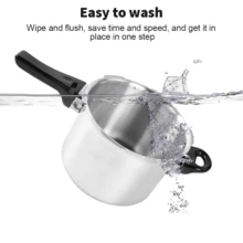 3/5/7/9 Litre Home Dual Handle Aluminum Pressure Cooker Kitchen Catering Cookware, Multifunctional Pressure Cooker Compatible With Induction Cookers And Gas Stoves - Silver - View 6