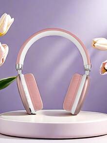 Wireless Headphones, Adjustable & Comfortable Headphones,Bluetooth 5.3 Headband - 粉色 - 查看 5