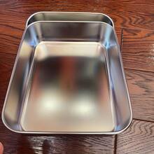 2 Piezas Bandeja para hornear de acero inoxidable - Plato especial para Tiramisú, Plato para hornear, Plato rectangular - B - Ver 8