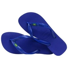 Havaianas Flip-Flops With Brazil Flag Design, Sandals For Men And Women. - Biru laut - View 4