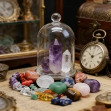 10件套水晶能量礼盒，含8+7脉轮手链+树脂吊坠，适用于瑜伽冥想、灵气疗愈 - 多色 - 查看 12