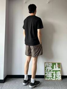 Adidas 阿迪达斯 ESSENTIALS 复古休闲舒适简约日常圆领短袖T恤，黑色 - 黑色 - 查看 10
