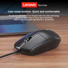 Lenovo M280 Wired Silent Mouse - Ergonomic Design, Plug And Play USB, Ambidextrous, Durable Plastic Material, Suitable For Office, Home, Business, Laptop, Fashionable Mouse Design, Smooth Surface Mouse - Black - View 5