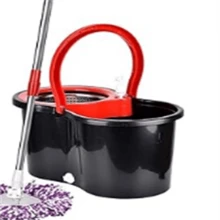 Mop And Bucket Set, 360° Spin Mop And Bucket With Wringer Set And 6 Microfiber Mop Refills, Stainless Steel 61" Extended Handle Spinning Mop Bucket System For Floor Cleaning (2 Sets) - A - 查看 4
