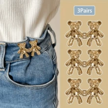 Bear Design Waist Cincher, Denim Waist Adjuster Buckle, Pants Waist Reducer Clips - Multicolor - View 16