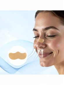 50/30/20/10片装，鼻塞止鼾贴：助眠必备。使用这款止鼾鼻贴和生姜睡眠贴，轻松入睡。专为缓解睡眠期间呼吸困难或促进运动时呼吸顺畅而设计。 - 1件裝 - 查看 8