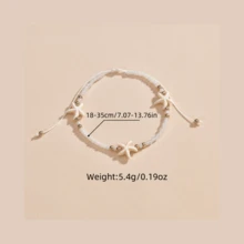 1pc Bohemian Beach Style Minimalist Fashion Beaded Sea Star Anklet, Women Summer Daily Commute & Holiday Wear - Multicolor - View 4