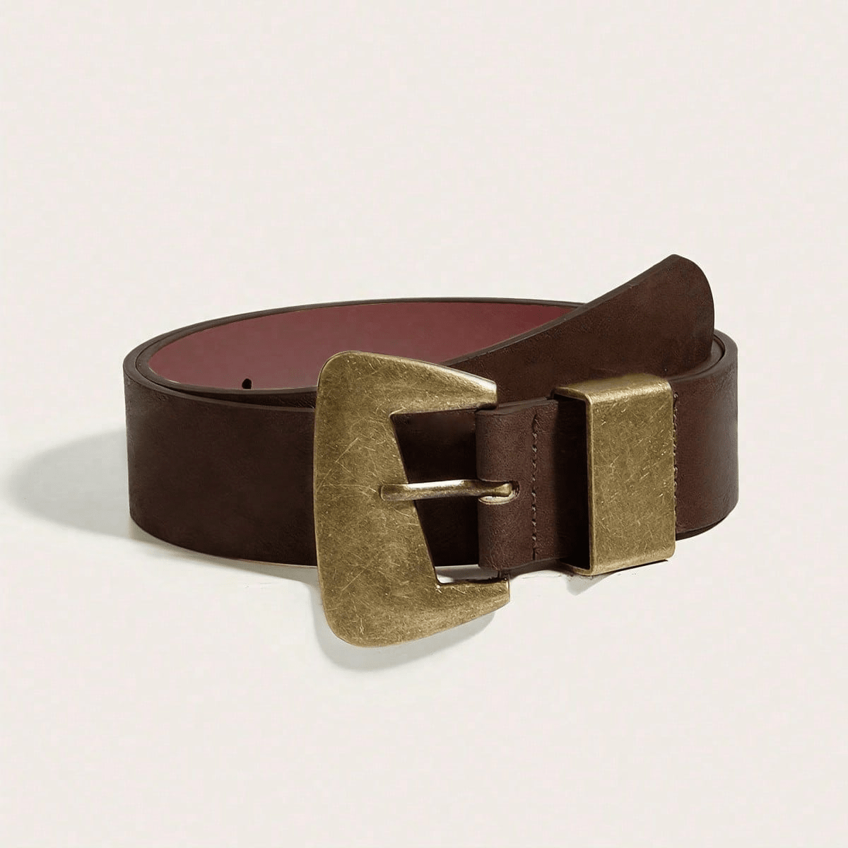 Pieza Cinturón marrón con hebilla de metal cobre, accesorio de moda sexy, cinturones anchos, adecuado para abrigos, pantalones, camisas, vestidos, u