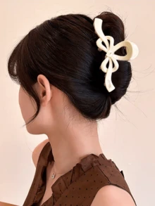 1pc Butterfly Clip, Large Size, High-End Feeling Hair Claw Suitable For Thick Hair, Autumn/Winter Hair Clips Hair Jaw Clip Hair Clamps Hair Clutch Hair Catcher Clip, Claw Clip Fall Hair Accessories For Women Bows For Vacation Outfits Woman - Tortoiseshell - View 11