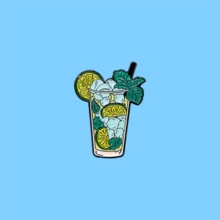 Ghim cài áo hình cocktail Mojito tráng men, phụ kiện trang trí thời trang, huy hiệu cài áo, túi xách, trang sức quà tặng, quà tặng cho mẹ, cha, lễ tốt nghiệp và giáo viên. - Nhiều màu - Xem 3