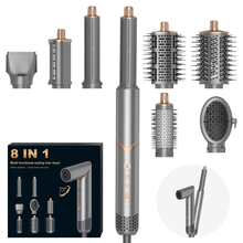 UKLISS 八合一可折叠热风造型器 | 热风梳、直发器、卷发器、蓬松器、柔顺器、防毛躁器 | 便携式折叠吹风梳，适合旅行和居家造型 - 香檳色 - 查看 13