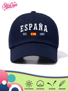 1顶男女通用经典棒球帽 - “ESPAÑA”及西班牙国旗图案印花 - 多种颜色可选 - 光滑质感，可调节帽围，是西班牙纪念品、旅行礼物和足球迷礼品的理想之选。 - ESPAÑA - 查看 10