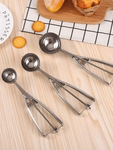 1个冰淇淋勺，饼干勺，不锈钢冰淇淋勺带触发式释放装置，大/中/小号饼干勺，用于烘焙，带饼干面团勺的烘焙饼干勺 - 彩色 - 查看 9