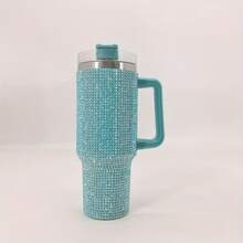 40 Oz Stainless Steel Insulated Mug With Handle And Straw Lid - Double Wall Vacuum Insulated Travel Mug, Leak-Proof  With Handle, Suitable For Hot/Cold Drinks, Gym, Office, Camping, Car - Keeps Drinks Hot Or Cold For Hours, Ideal Gift For Christmas, Valentine's Day, Thanksgiving, Birthday - Available In Pink, Silver, Black, White, Red, Green, Purple, - Durable 304 Stainless Steel Construction, Office Drinkware, Stylish Drinkware, High Quality - 綠色 - 查看 3