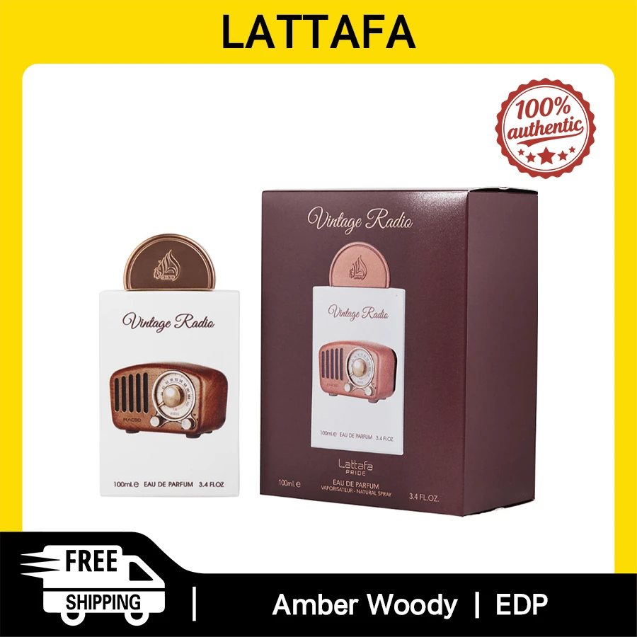 Lattafa Pride Vintage Radio Unisex Eau De Parfum Spray 100ml Amber Woody Scent Unisex Fragrance Authentic Original Long-Lasting Scent - 木質香調 - 查看 1