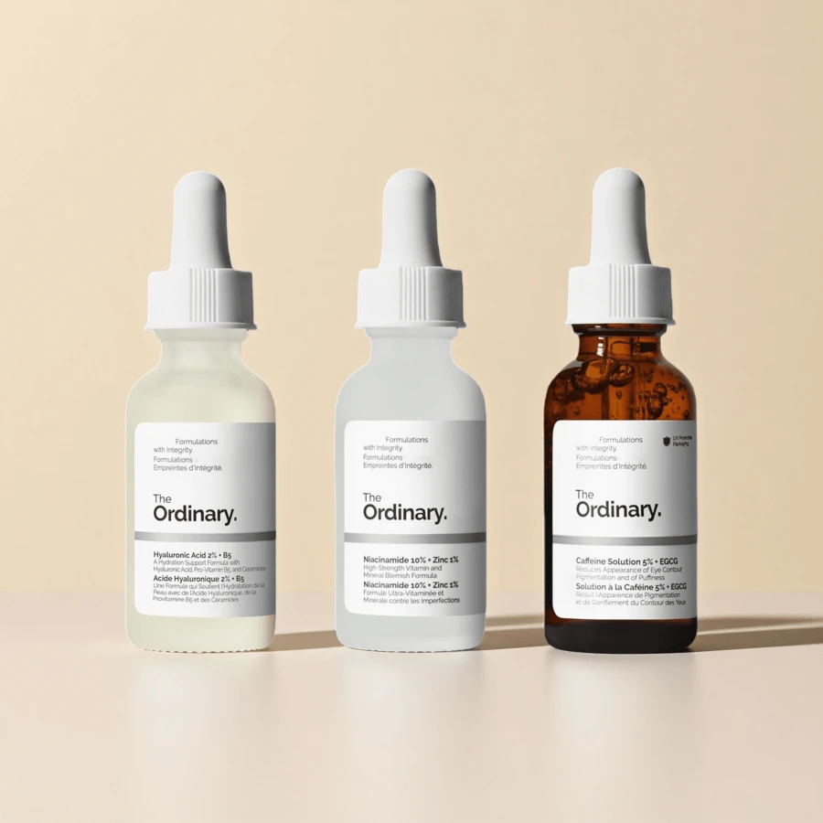 The Ord Most Loved Collection For Even Skin Tone And Texture - Hyaluronic Acid 2% + B5, Ordinary Caffeine Solution 5% + EGCG, Niacinamide 10% + Zinc 1%, Skin Care Bundle Set - Hyaluronic Acid - Xem 1