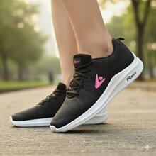 Women's Comfortable Athletic Shoes For The Gym - New Release - 黑色/粉紅色 - 查看 11