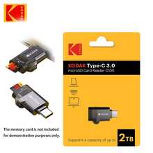 Kodak 柯达Type-C读卡器TF/Micro SD卡高速传输适配器，支持高达2TB容量 - 黑色 - 查看 9