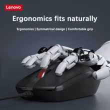 Lenovo M280 Wired Silent Mouse - Ergonomic Design, Plug And Play USB, Ambidextrous, Durable Plastic Material, Suitable For Office, Home, Business, Laptop, Fashionable Mouse Design, Smooth Surface Mouse - Black - View 2