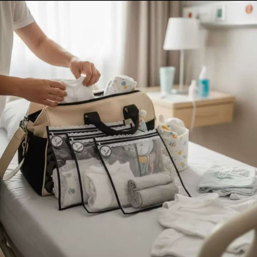 Maternity Organizer Bag Kit With 5 Units And Zipper - 藏蓝色 - 查看 1