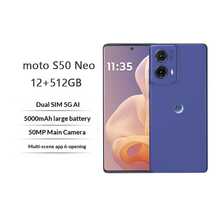 Lenovo Motorola Moto S50 Neo, Thời trang và Thanh lịch, Đa nhiệm 6 ứng dụng, Pin siêu mỏng 5000mAh bền lâu, Điện thoại thông minh 5G AI, Jimo/Qingtian/Lantian/Chaqing, 12GB+256GB/12GB+512GB, USB Type-C - Nhiều màu - Xem 5