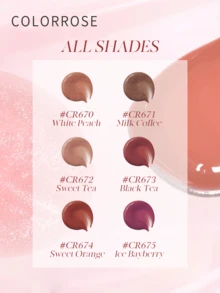 COLORROSE CR672 镜面光泽唇釉，丰盈水润，玻璃唇彩，钻石丰唇，保湿液体唇膏，轻盈便携，日常妆容必备，女士及女孩适用；适合日常、工作、办公室、正式场合、派对、特殊场合、送礼；唇部彩妆 - 672 - 查看 8